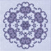 Round Machine Washable Transitional Lavender Blue Rug, wshpat1365blu