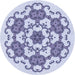 Square Patterned Lavender Blue Rug, pat1365blu