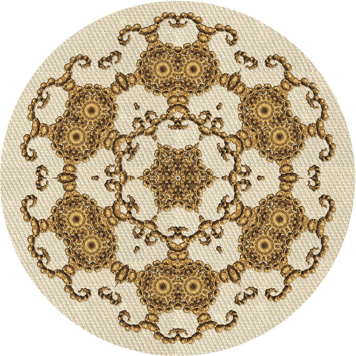 Square Machine Washable Transitional Golden Blonde Gold Rug in a Living Room, wshpat1365brn