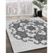 Machine Washable Transitional Platinum Gray Rug in a Family Room, wshpat1365gry