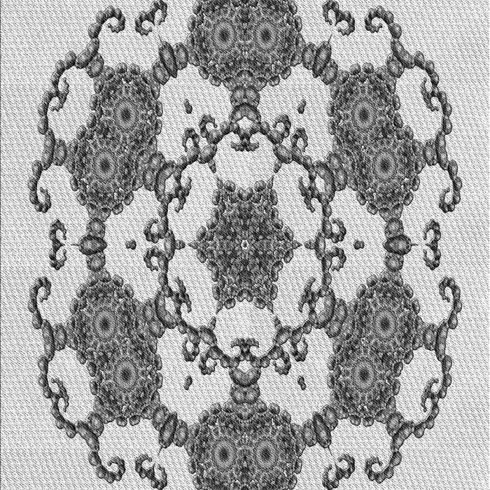 Patterned Platinum Gray Rug, pat1365gry