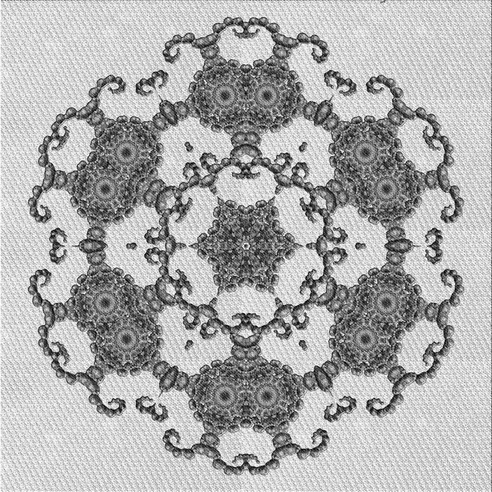 Round Patterned Platinum Gray Rug, pat1365gry