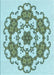 Patterned Sea Green Rug, pat1365lblu