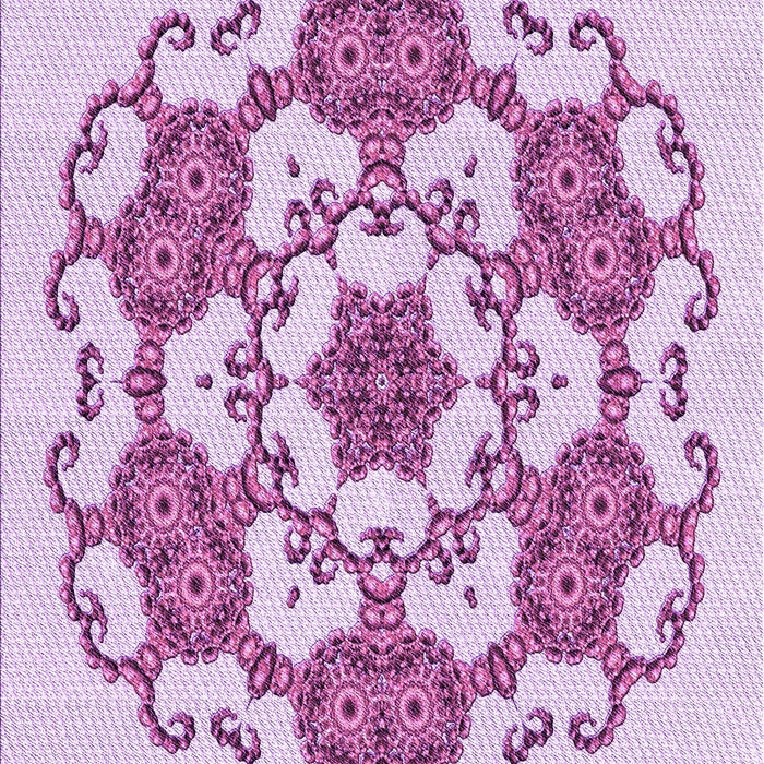 Machine Washable Transitional Medium Orchid Purple Rug, wshpat1365pur