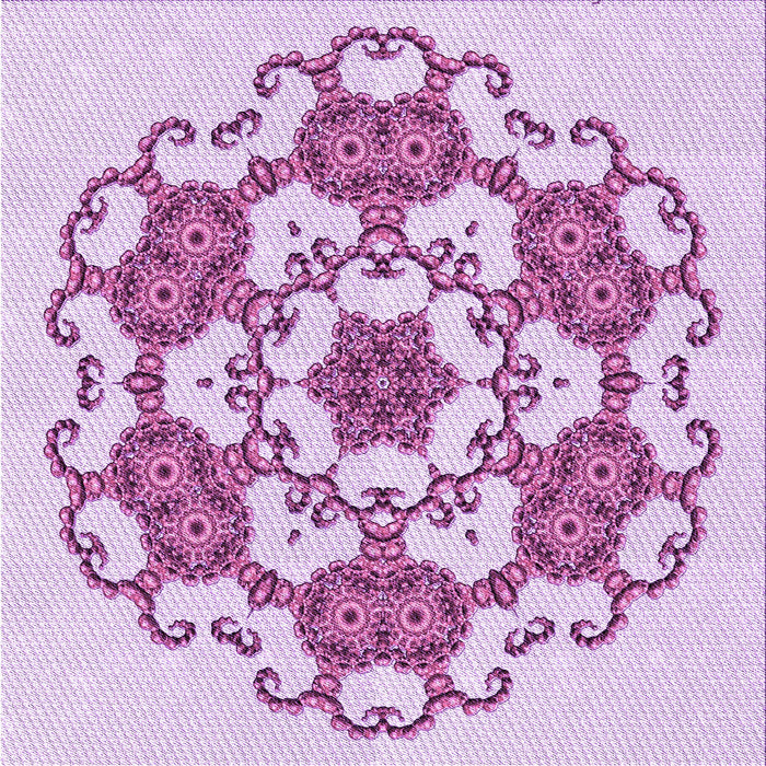 Round Machine Washable Transitional Medium Orchid Purple Rug, wshpat1365pur