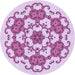 Square Patterned Medium Orchid Purple Rug, pat1365pur