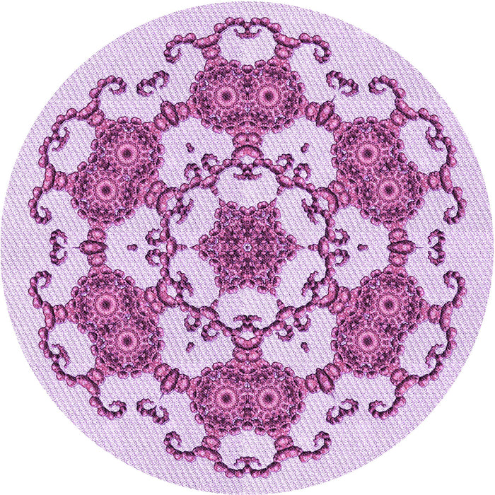 Square Machine Washable Transitional Medium Orchid Purple Rug in a Living Room, wshpat1365pur