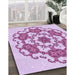 Patterned Medium Orchid Purple Rug in Family Room, pat1365pur