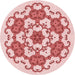 Square Patterned Red Rug, pat1365rd