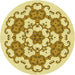 Square Patterned Dark Golden Brown Rug, pat1365yw