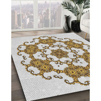 Patterned Brown Novelty Rug, pat1365