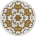 Sideview of Patterned Brown Novelty Rug, pat1365