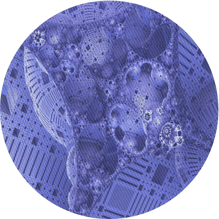 Square Patterned Sky Blue Rug, pat1366blu