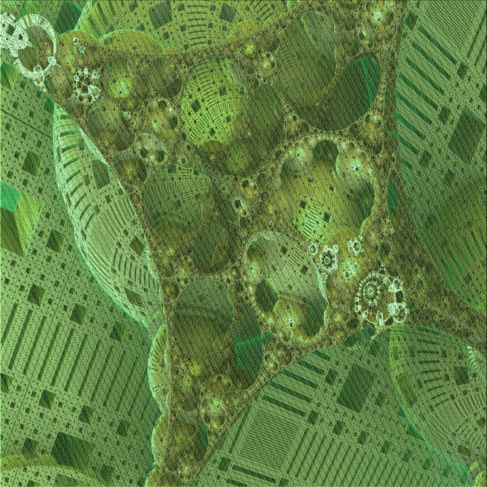 Round Machine Washable Transitional Green Rug, wshpat1366grn