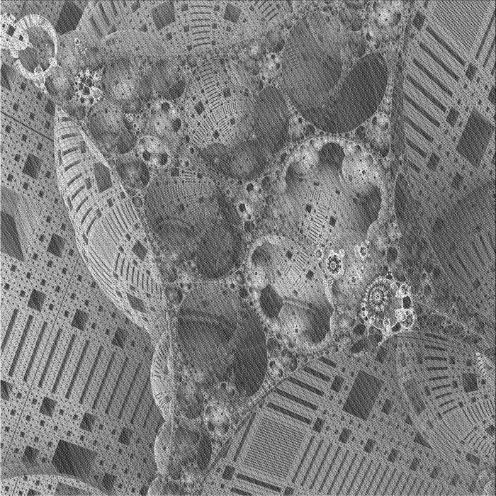 Round Patterned Gray Rug, pat1366gry