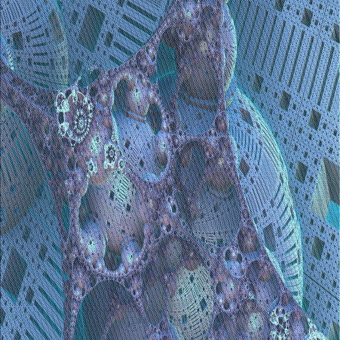 Patterned Blue Rug, pat1366lblu