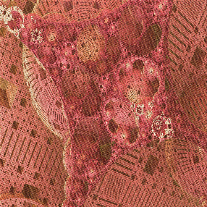 Round Machine Washable Transitional Bright Orange Rug, wshpat1366org