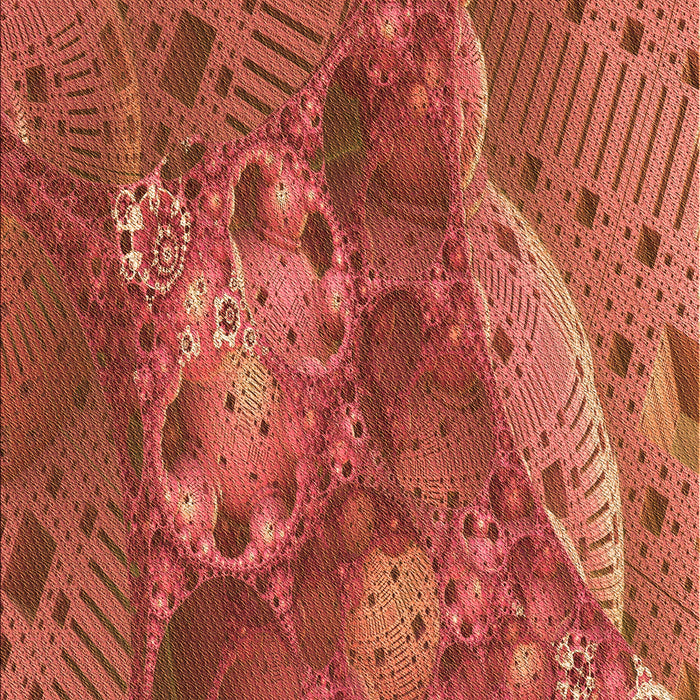 Machine Washable Transitional Bright Orange Rug, wshpat1366org