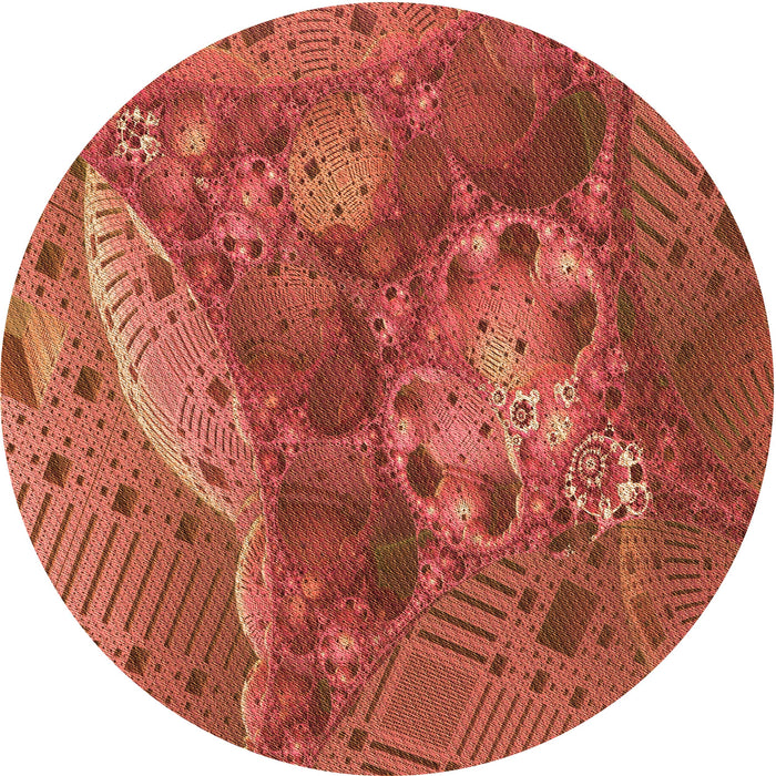 Square Machine Washable Transitional Bright Orange Rug in a Living Room, wshpat1366org