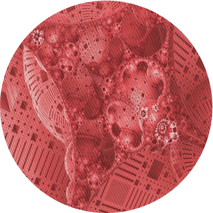 Square Patterned Red Rug, pat1366rd