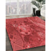 Patterned Red Rug in Family Room, pat1366rd