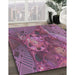 Machine Washable Transitional Dark Raspberry Purple Rug in a Family Room, wshpat1366