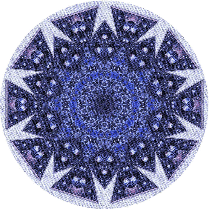 Square Patterned Blue Rug, pat1367blu