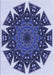 Machine Washable Transitional Blue Rug, wshpat1367blu