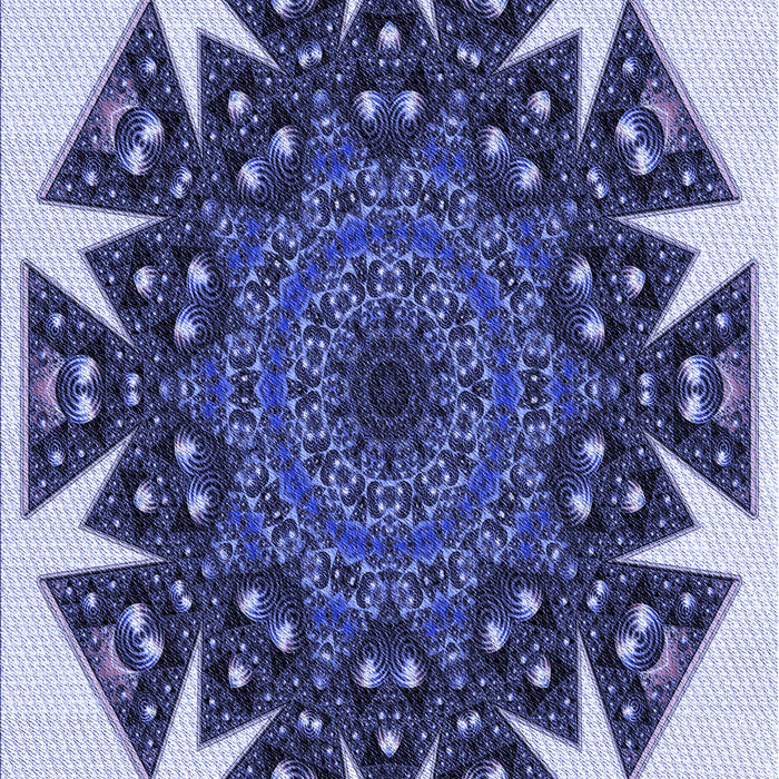Patterned Blue Rug, pat1367blu
