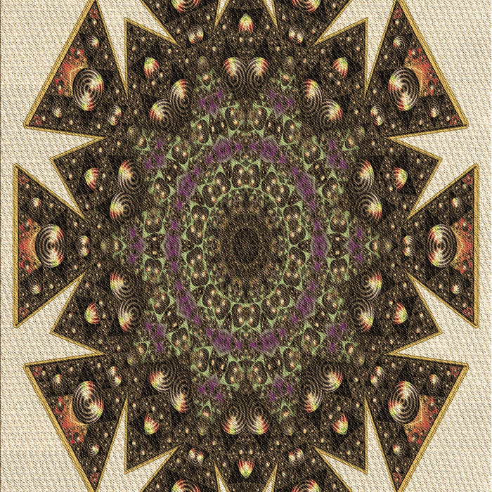 Patterned Bakers Brown Rug, pat1367brn