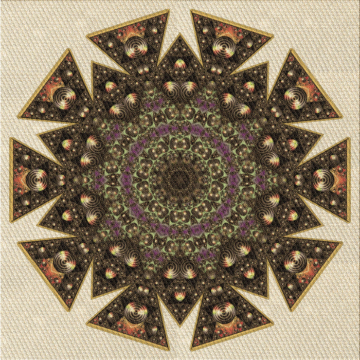 Round Patterned Bakers Brown Rug, pat1367brn