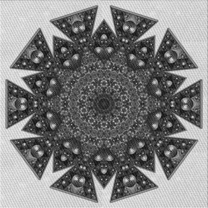 Round Patterned Silver Gray Rug, pat1367gry