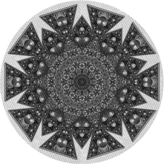 Square Patterned Silver Gray Rug, pat1367gry