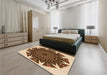 Patterned Red Brown Rug in a Bedroom, pat1367org