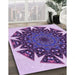 Patterned Mauve Purple Rug in Family Room, pat1367pur