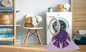 Machine Washable Transitional Mauve Purple Rug in a Washing Machine, wshpat1367pur