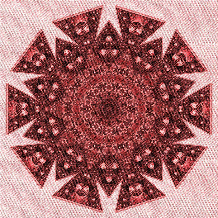 Round Machine Washable Transitional Pastel Pink Rug, wshpat1367rd