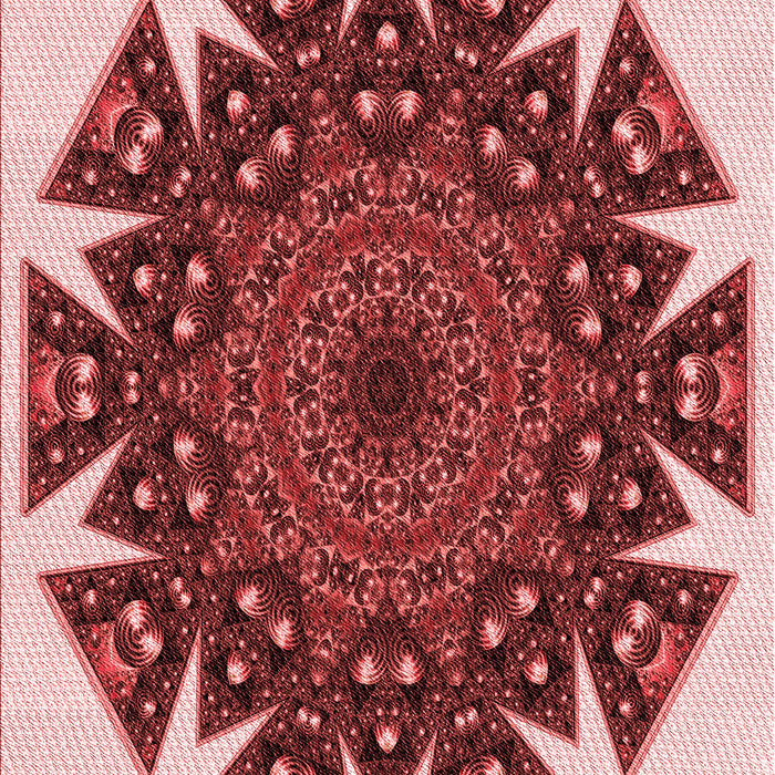 Patterned Pastel Pink Rug, pat1367rd