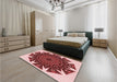 Patterned Pastel Pink Rug in a Bedroom, pat1367rd