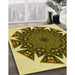 Machine Washable Transitional Chrome Gold Yellow Rug in a Family Room, wshpat1367yw