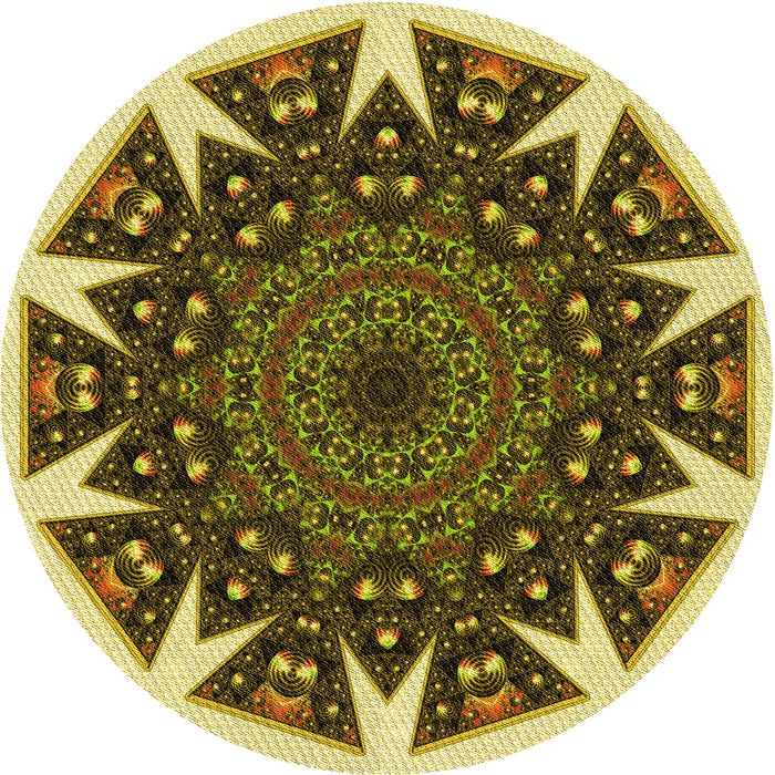 Square Machine Washable Transitional Chrome Gold Yellow Rug in a Living Room, wshpat1367yw