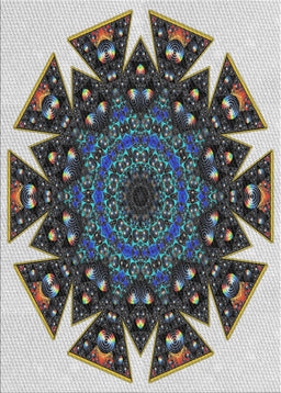 Patterned Platinum Silver Gray Novelty Rug, pat1367