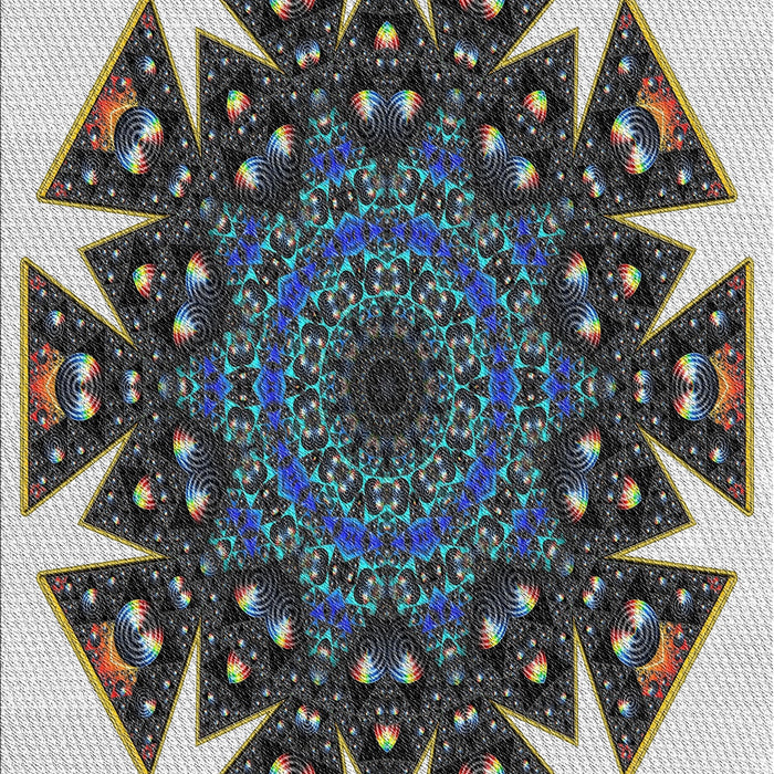 Patterned Platinum Silver Gray Novelty Rug, pat1367