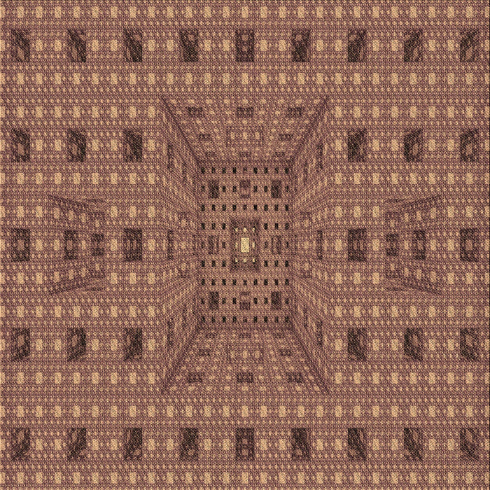 Round Machine Washable Transitional Sunrise Orange Rug, wshpat1368brn