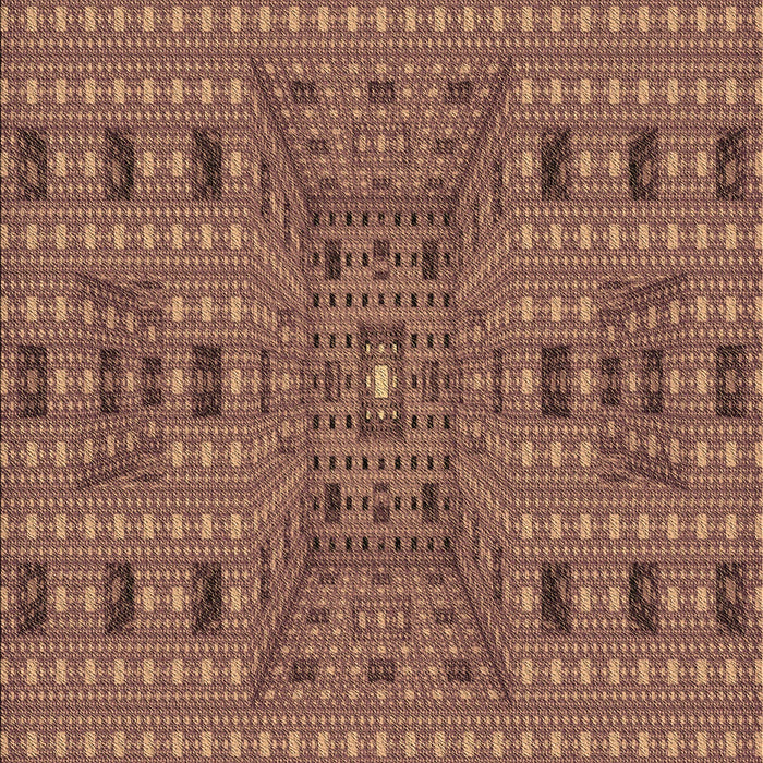 Patterned Sunrise Orange Rug, pat1368brn