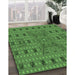 Machine Washable Transitional Green Rug in a Family Room, wshpat1368grn