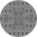 Square Patterned Gray Rug, pat1368gry