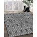 Patterned Gray Rug in Family Room, pat1368gry