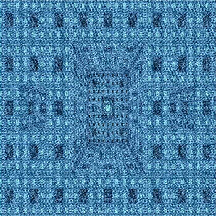 Round Machine Washable Transitional Blue Rug, wshpat1368lblu