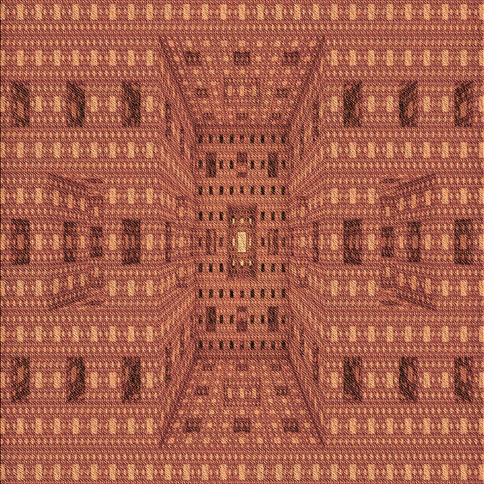 Patterned Bright Orange Rug, pat1368org